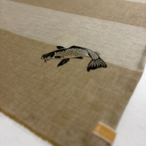 Theedoek Fish blockprint